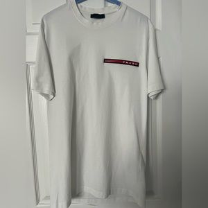Authentic Prada men’s Piqué T-shirt in white